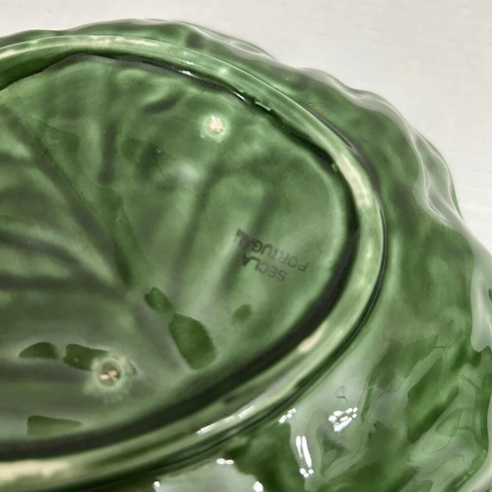 Vintage Secla Portugal Cabbage Salad Plate * Damaged - Picture 6 of 6